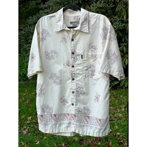 Men's Sportif USA M Hawaiian Shirt Tropical Floral Print